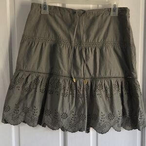 American Eagle Outfitters Green Bubble Mini Skirt